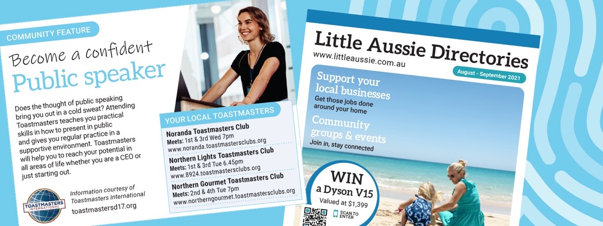 Toastmasters Advert in the Little Aussie Directory (Mock Up)