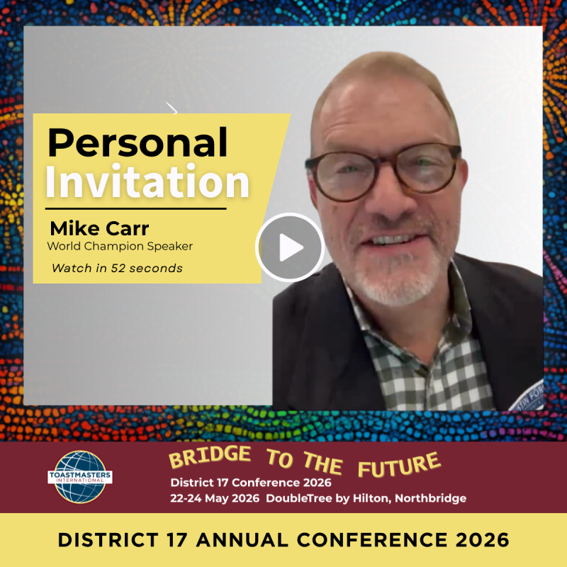 Personal invite Mike CARR