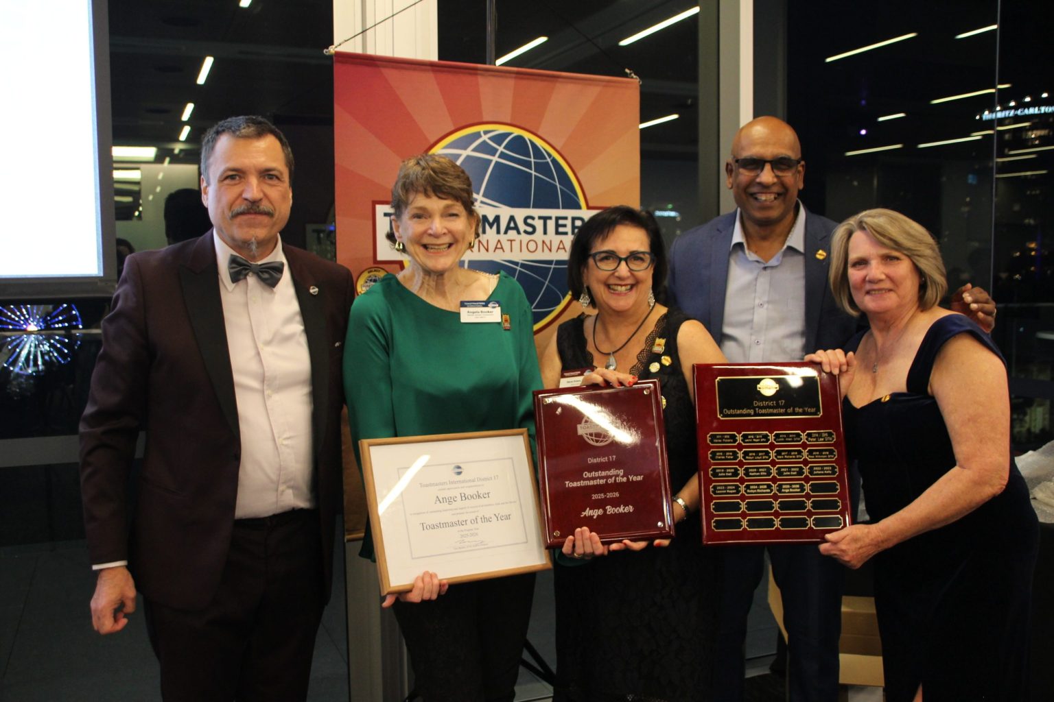 Toastmaster of the Year Ange Booker